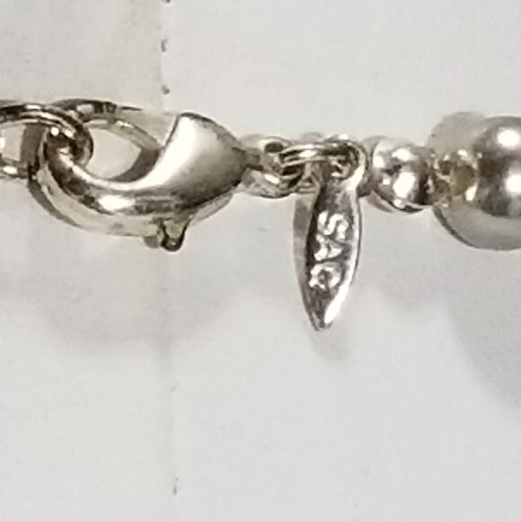 SAQ Avon 14" silver tone faux pearl necklace 1.2056 - Picture 7 of 7